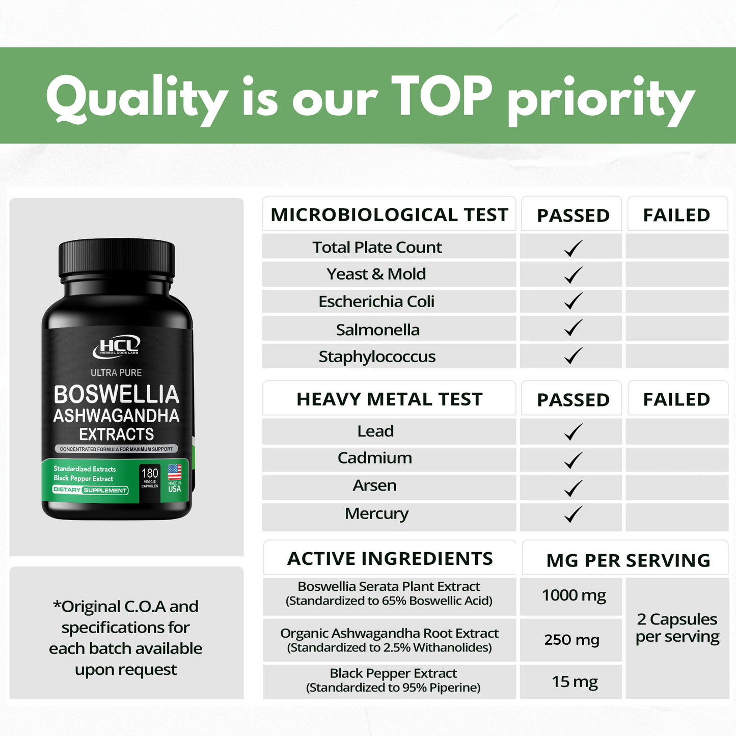 Boswellia Extract and Ashwagandha