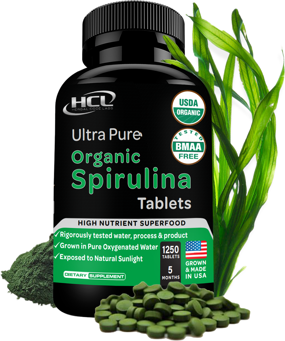 Organic Spirulina Tablets Herbal Code Labs Nutrition