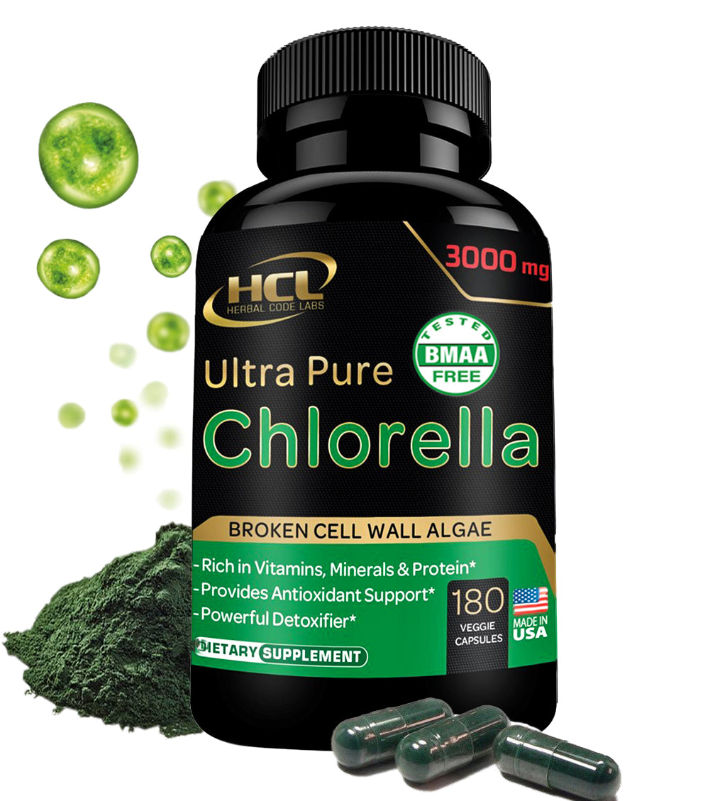 Chlorella Capsules Organic Herbal Code Labs Nutrition