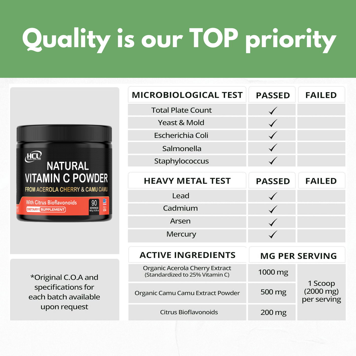 Organic Vitamin C Powder