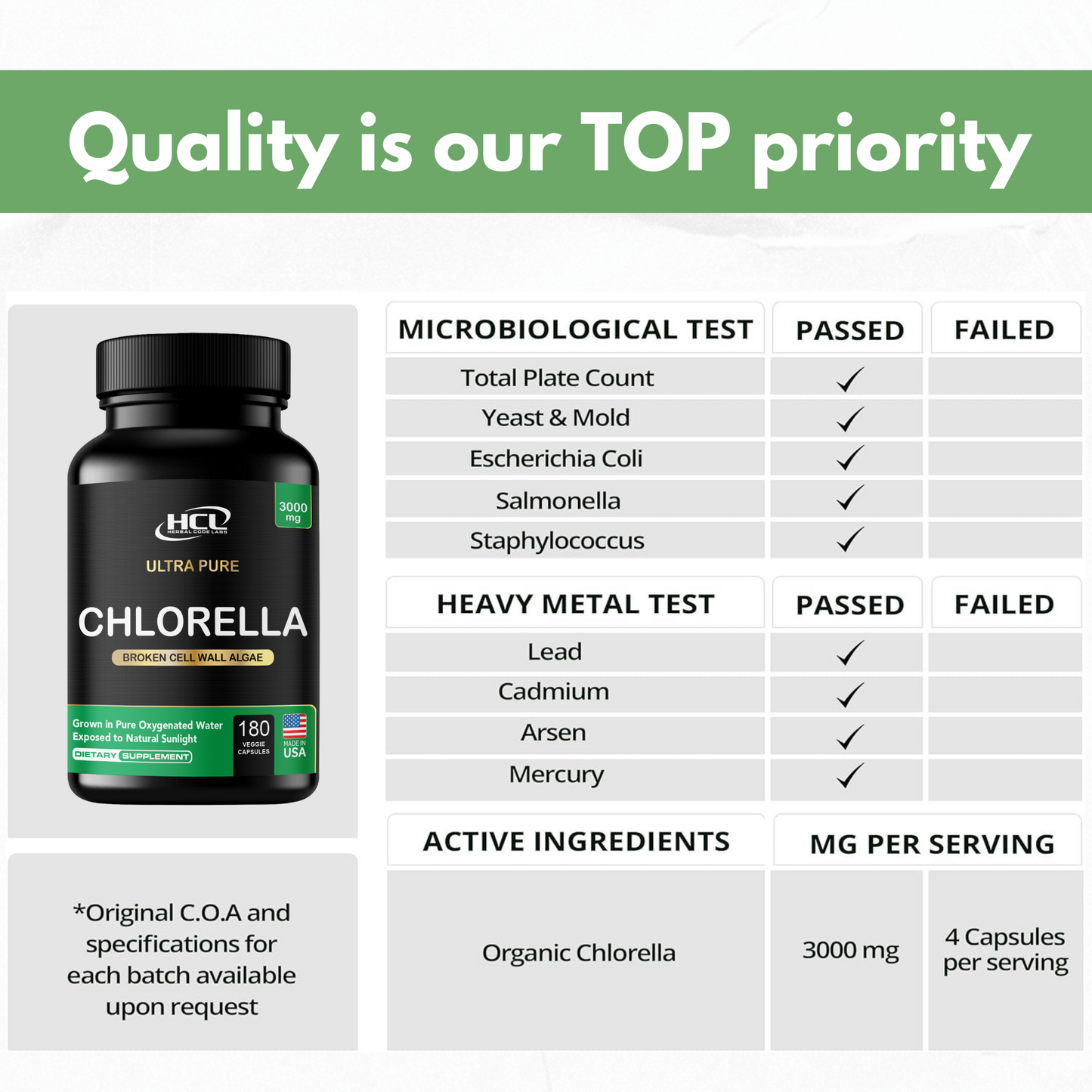 Chlorella Capsules Organic