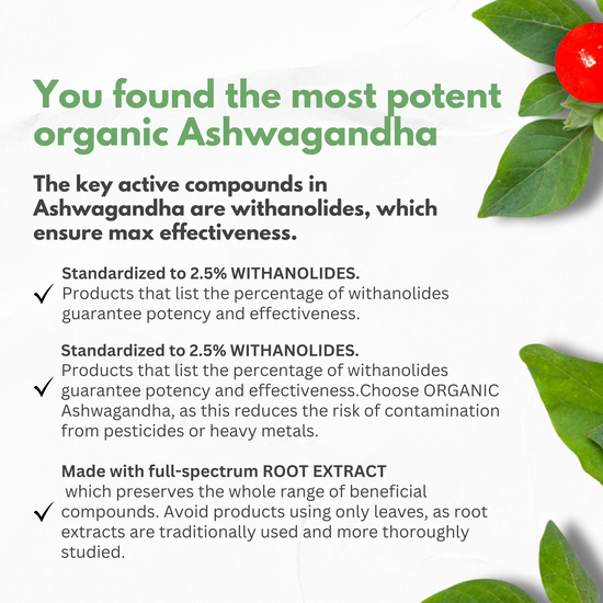 Organic Ashwagandha – Herbal Code Labs Nutrition