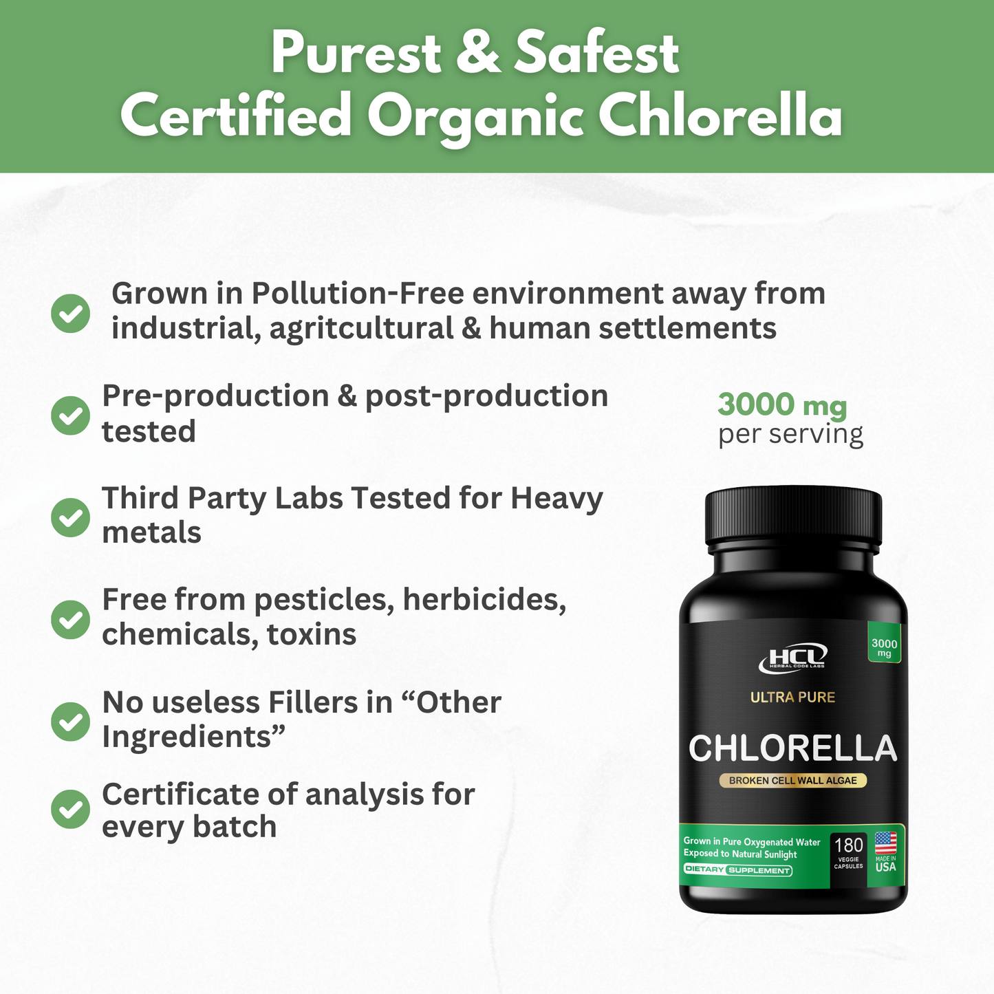 Chlorella Capsules Organic