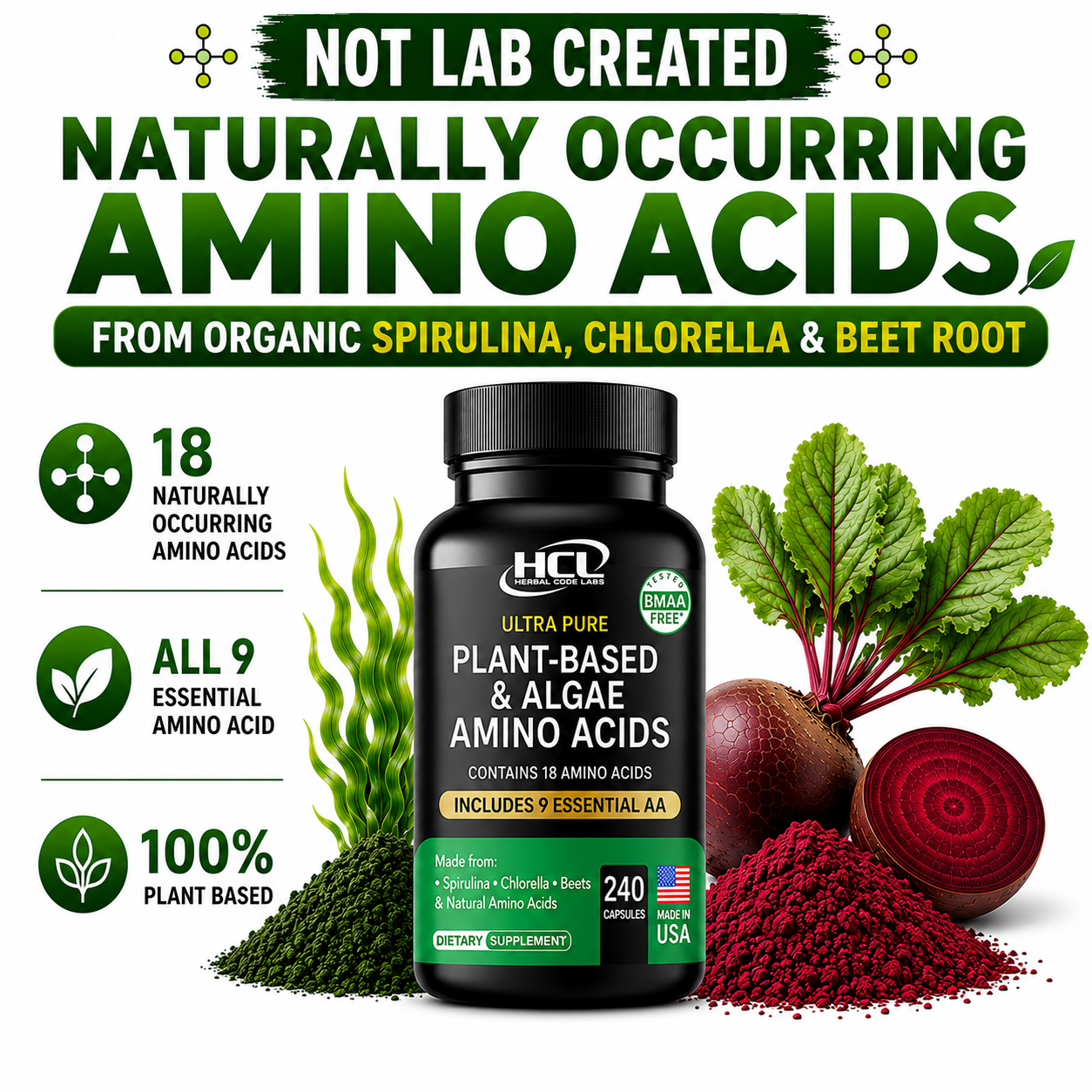 Essential Amino Acids Plant Based Supplement