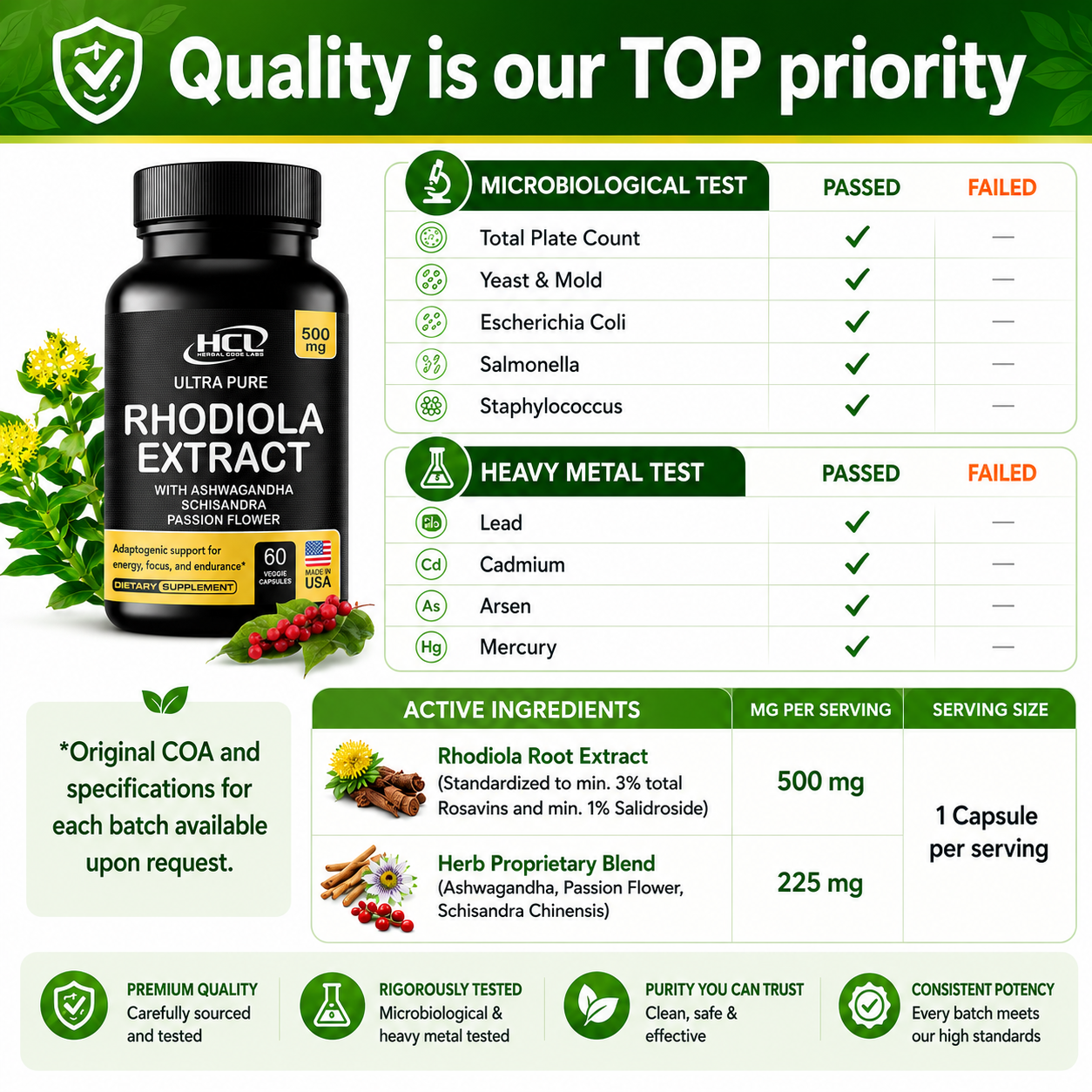 Rhodiola Rosea Supplement