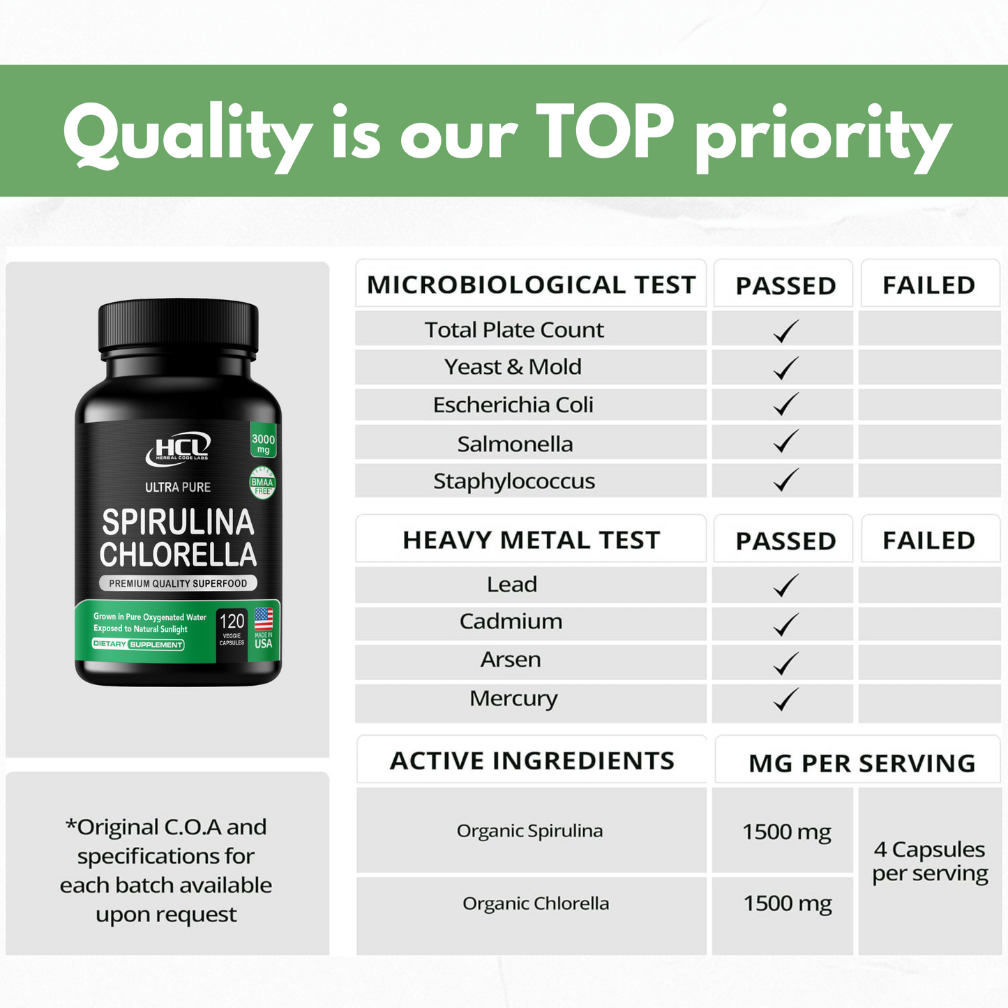 Spirulina Chlorella Organic