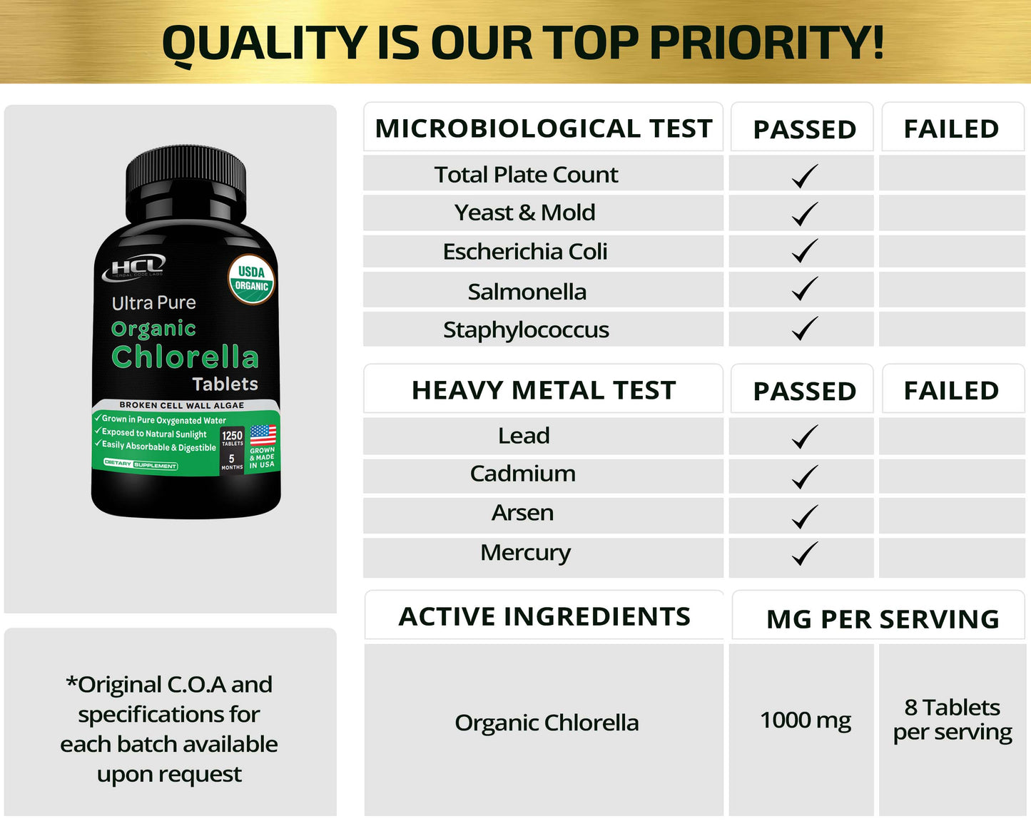Organic Chlorella Tablets
