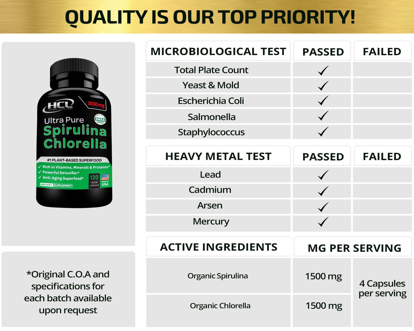 Spirulina Chlorella Organic