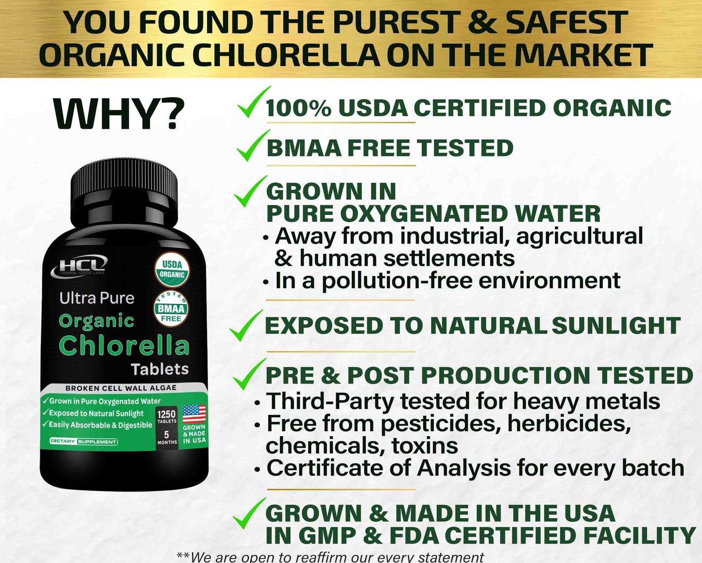 Organic Chlorella Tablets
