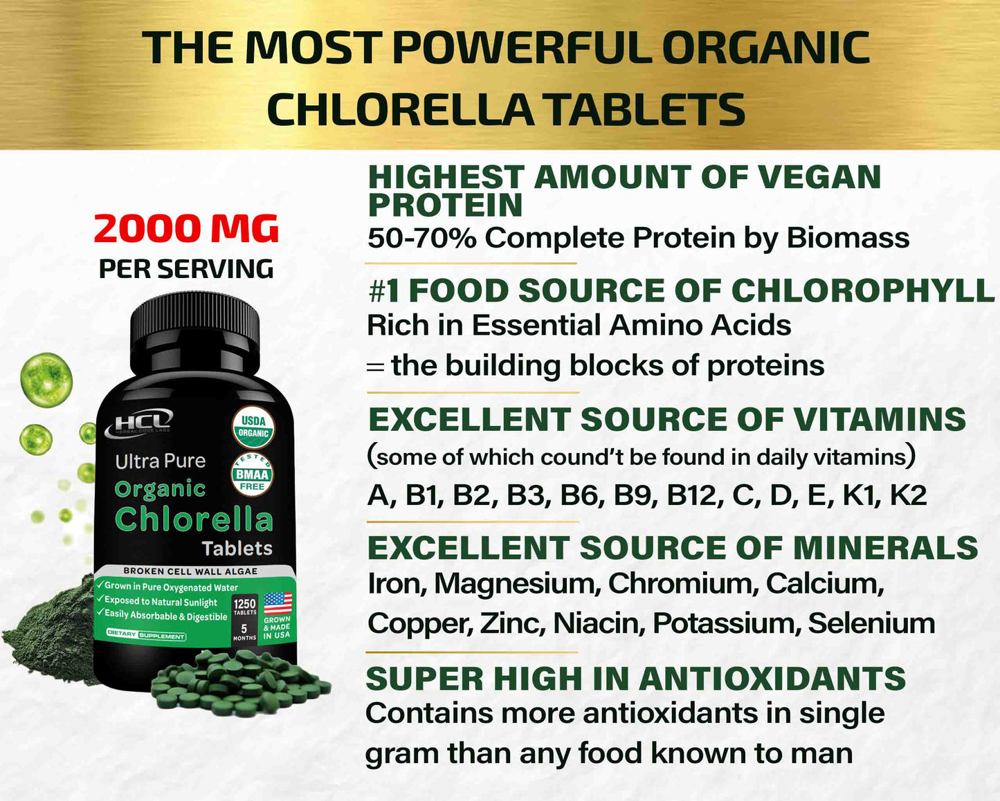 Organic Chlorella Tablets