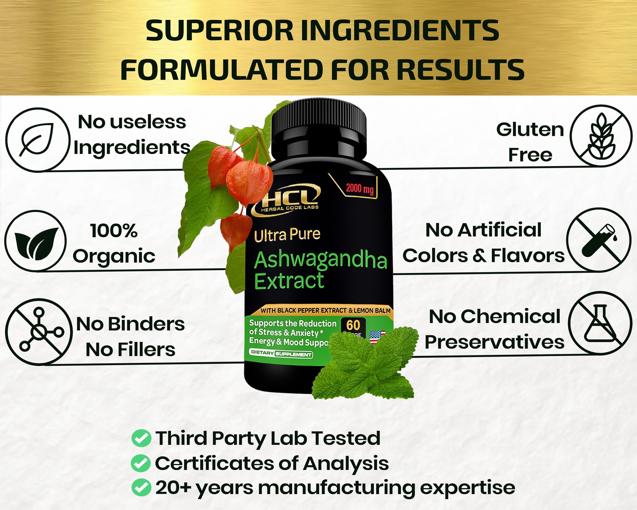 Organic Ashwagandha – Herbal Code Labs Nutrition