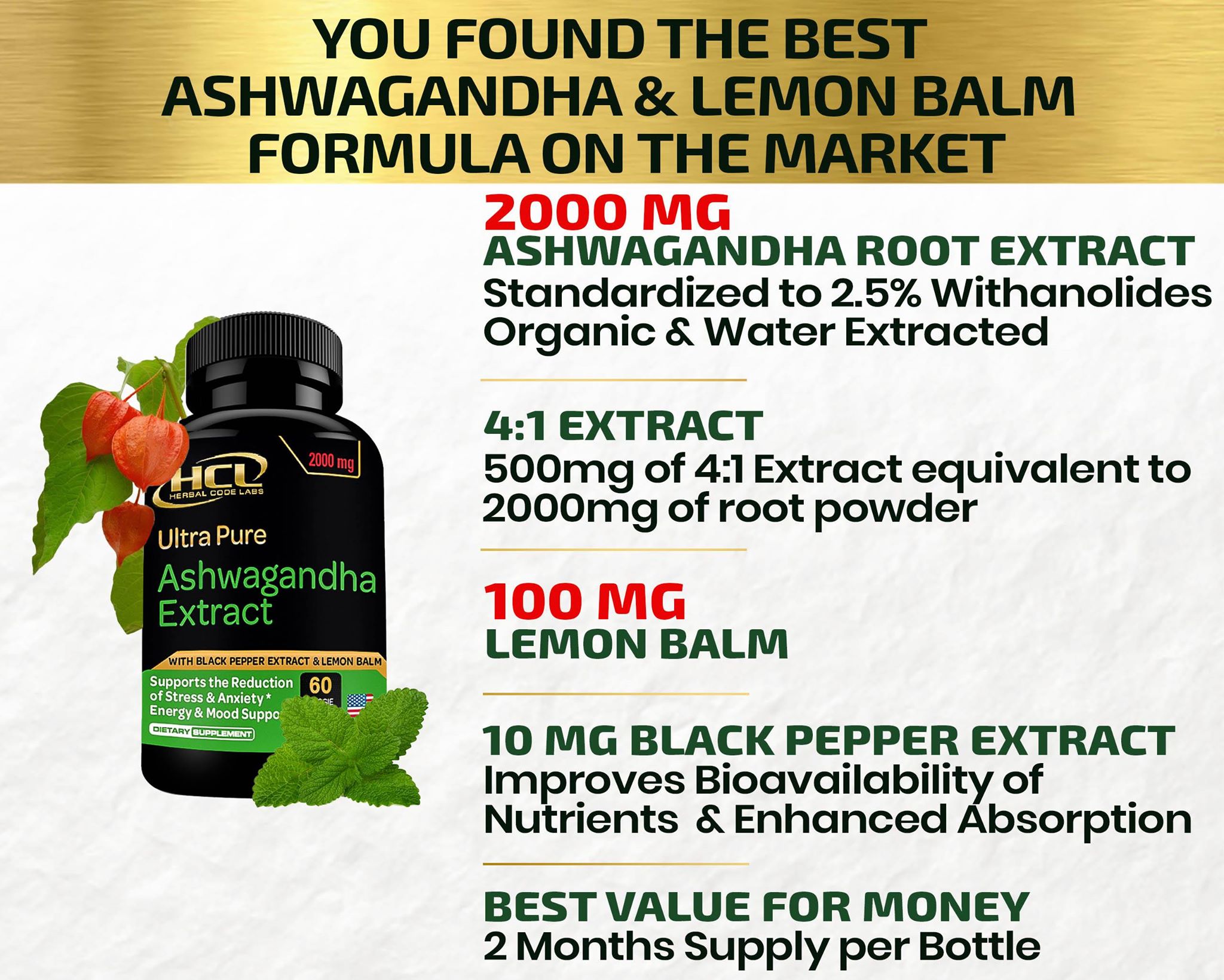 Organic Ashwagandha – Herbal Code Labs Nutrition