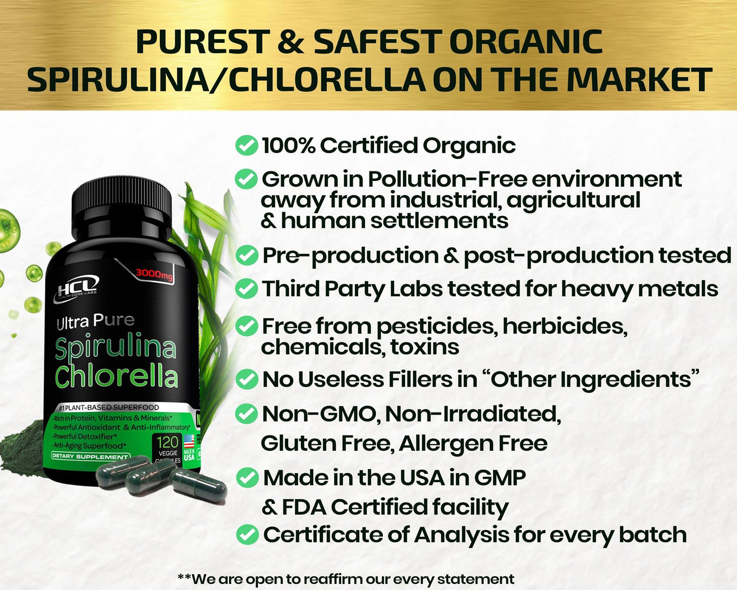 Spirulina Chlorella Organic