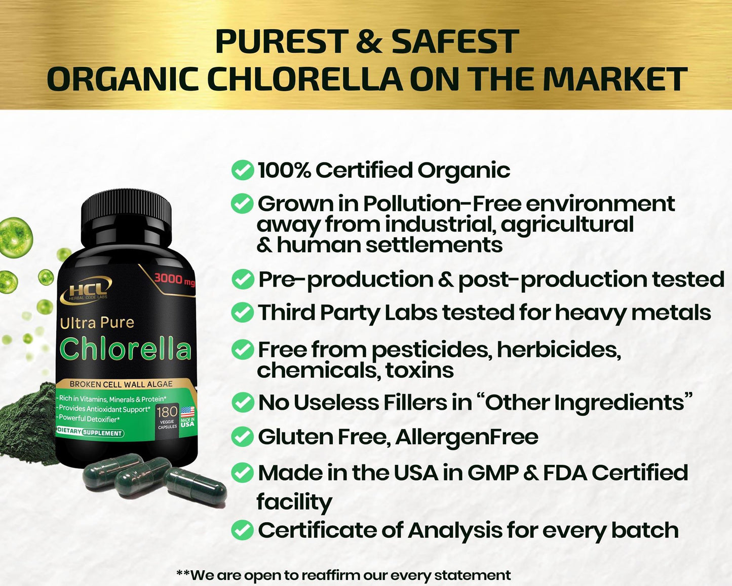 Spirulina Capsules Organic