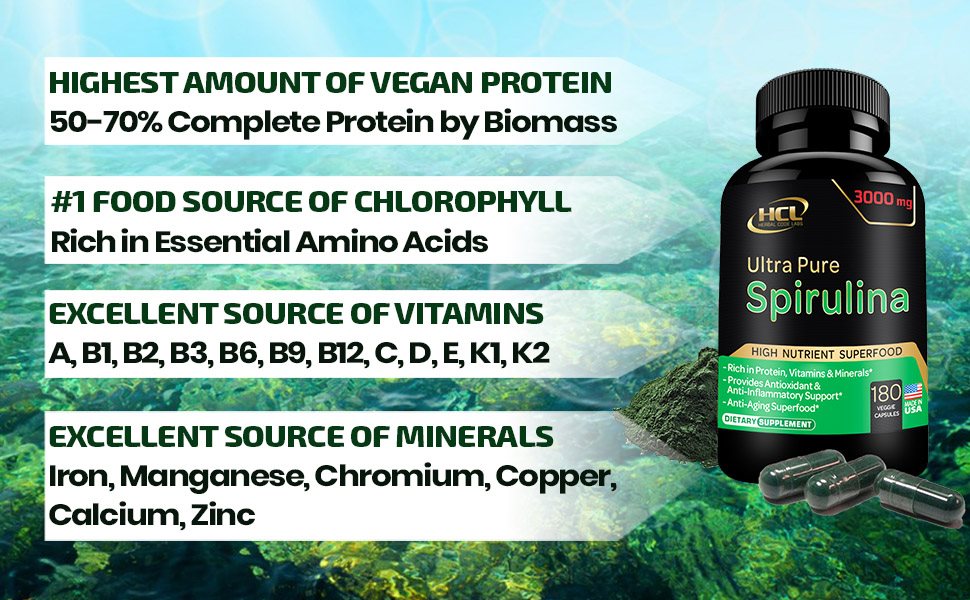 Spirulina Capsules Organic