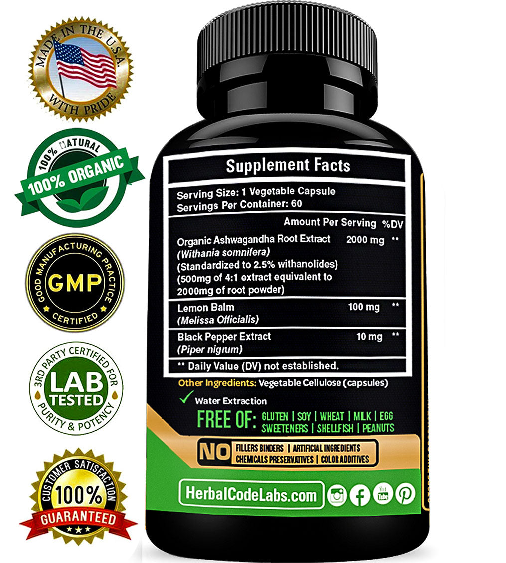 Organic Ashwagandha – Herbal Code Labs Nutrition